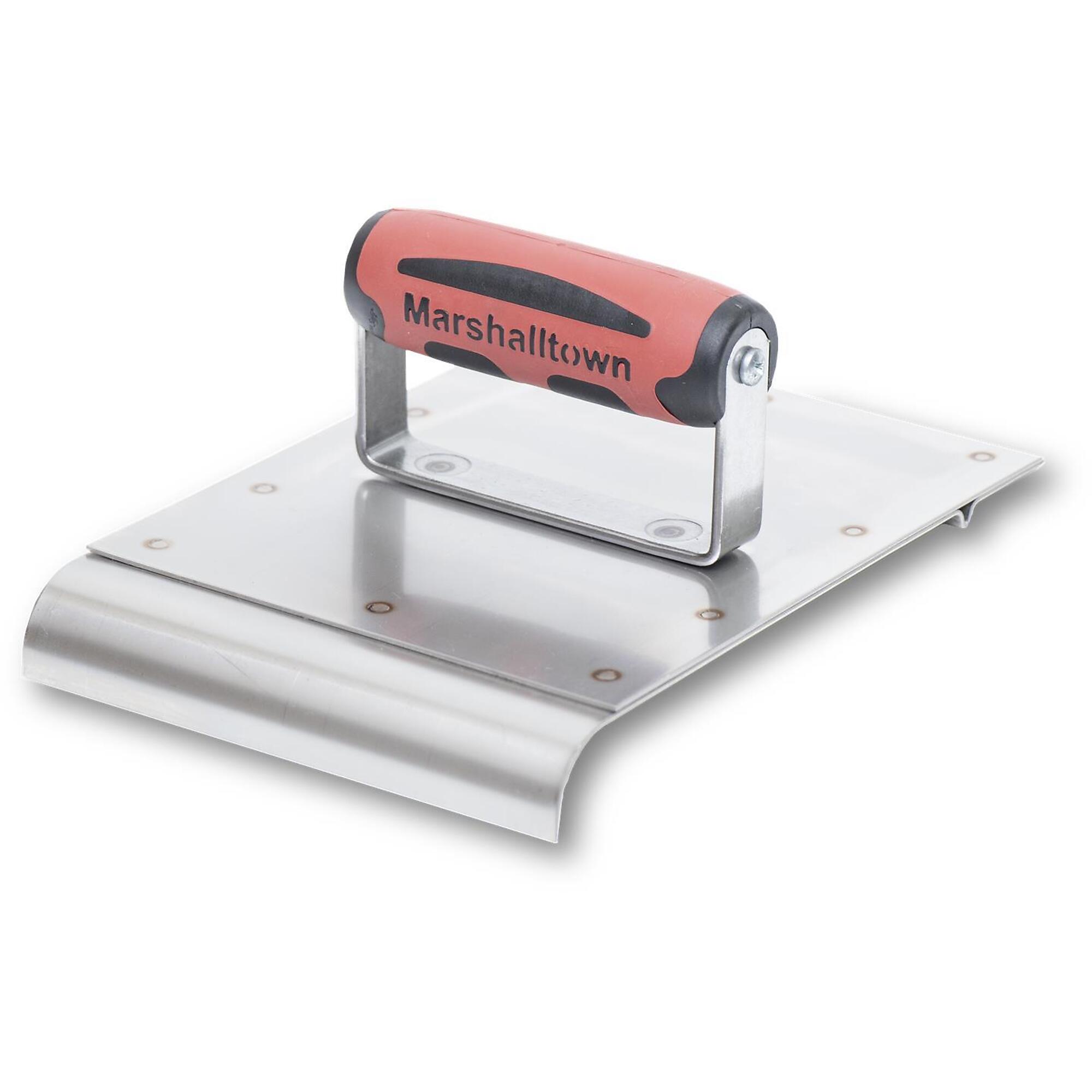 Marshalltown Stainless Steel Edger/Groover - 6in. x 8in., 3/4in. Radius, 1/4in. Groove, DuraSoft Handle, Model# 4283D-70